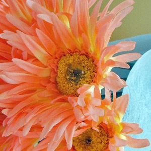 光触媒ピーチガーベラの花束10本