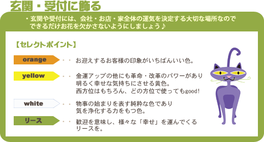 玄関受付に飾る
