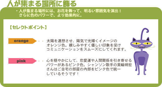 人が集まる場所に飾る